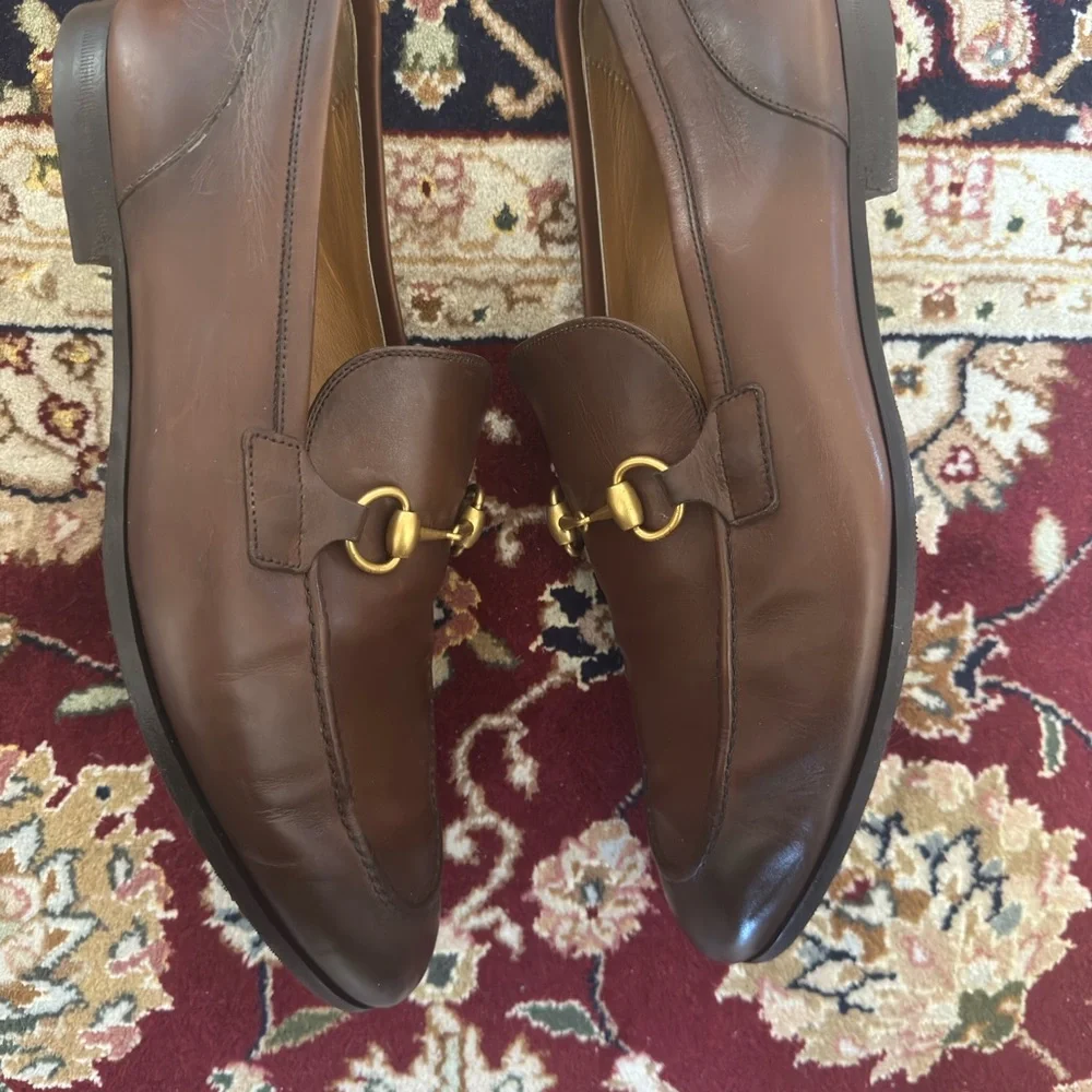 Gucci Jordaan Leather Loafers